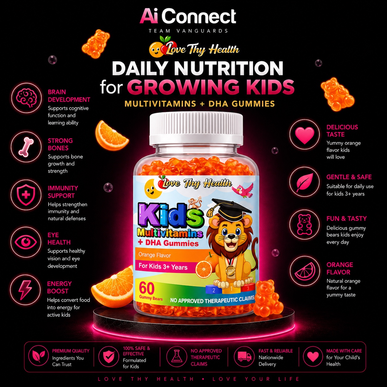 Kids Multivitamins + DHA Gummies